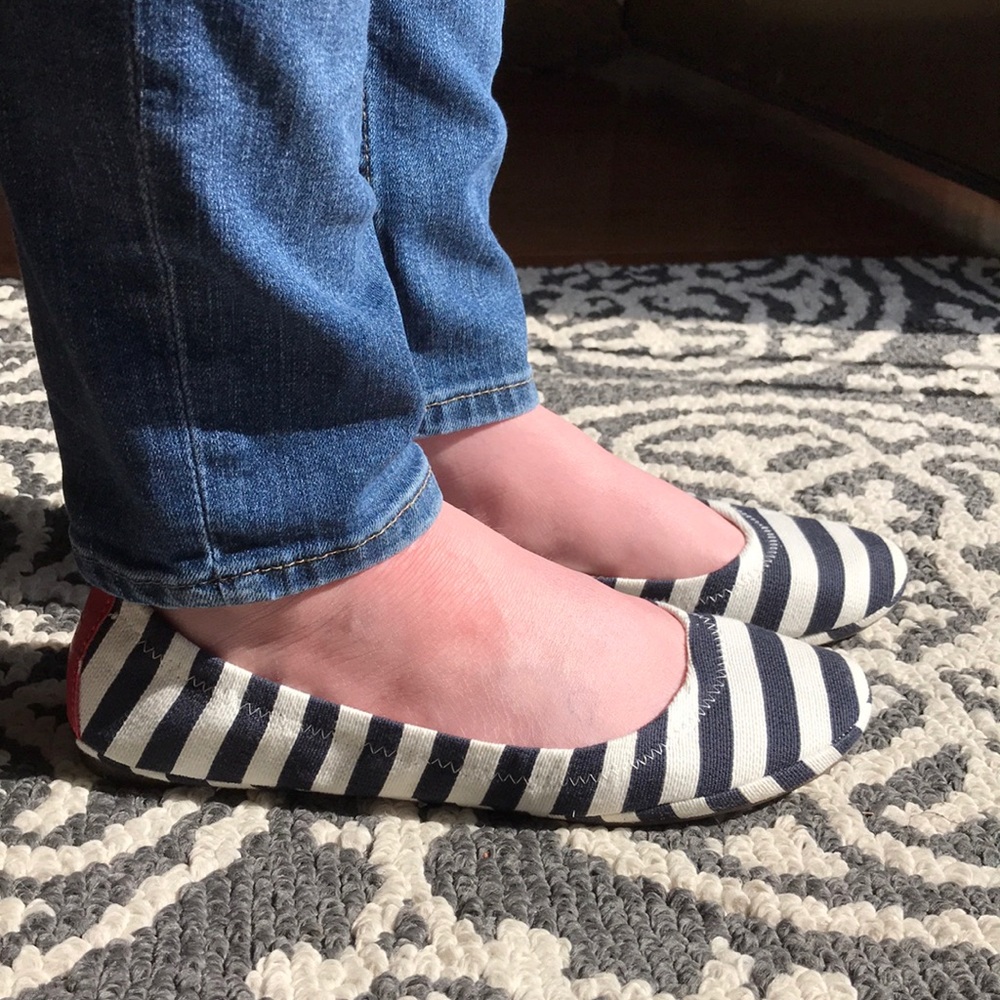  Lucky Brand striped ballet flats